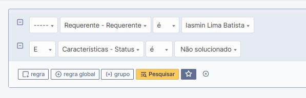 Salvando uma busca