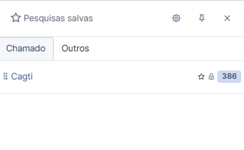 Lista de filtros salvos