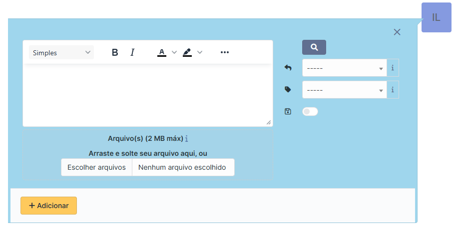 Adicionar uma solução